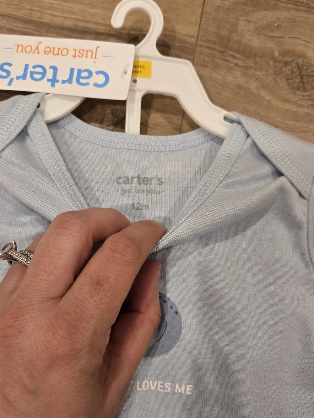 Carter's Baby Boy Dino Easter Set 2pc Blue Stripe NWT 12Mos every bunny loves me - Picture 5 of 8